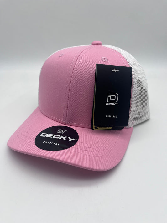 Pink / White Trucker Hat - Youth