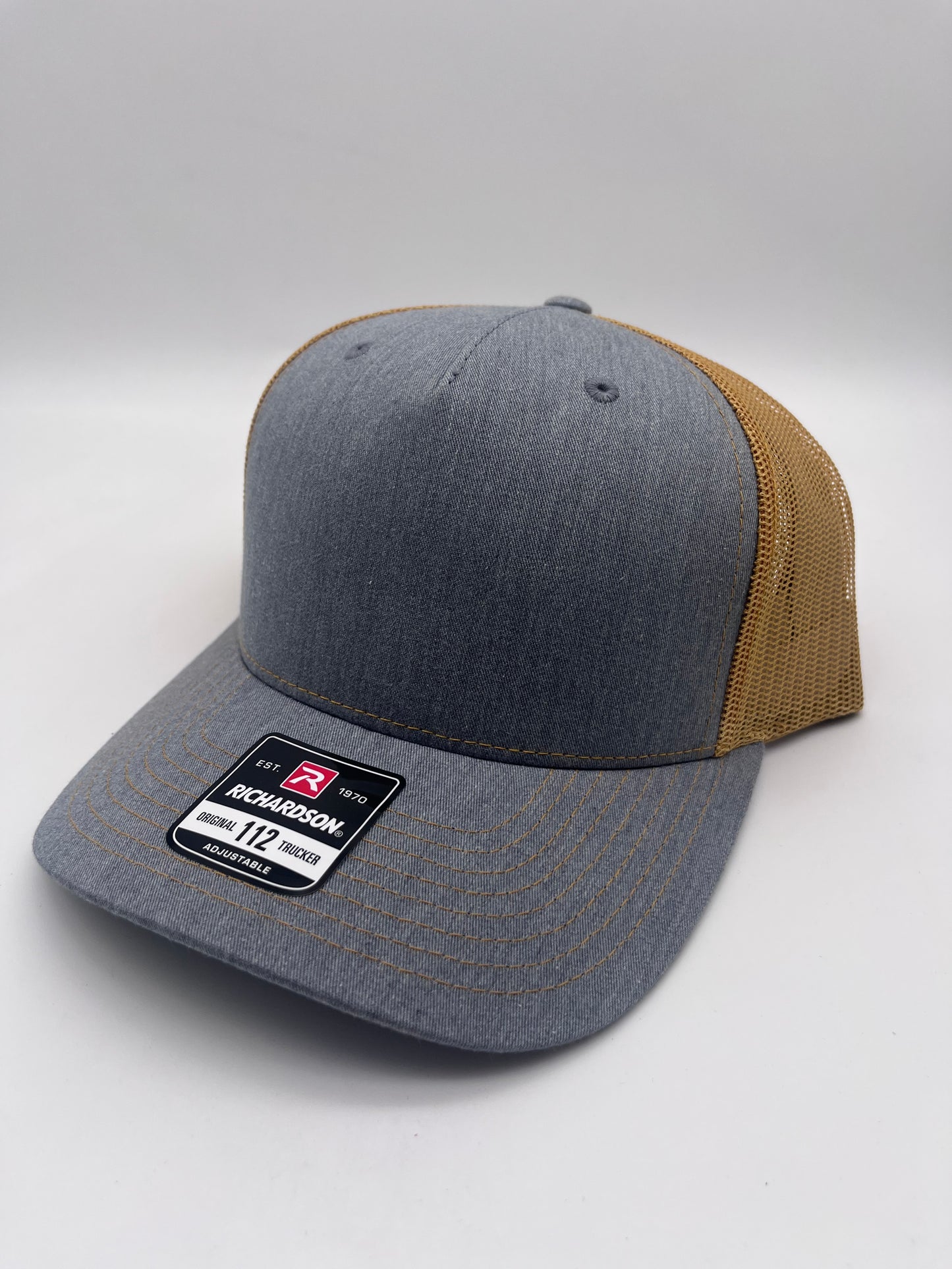 Heather Grey / Amber - Five Panel Richardson 112