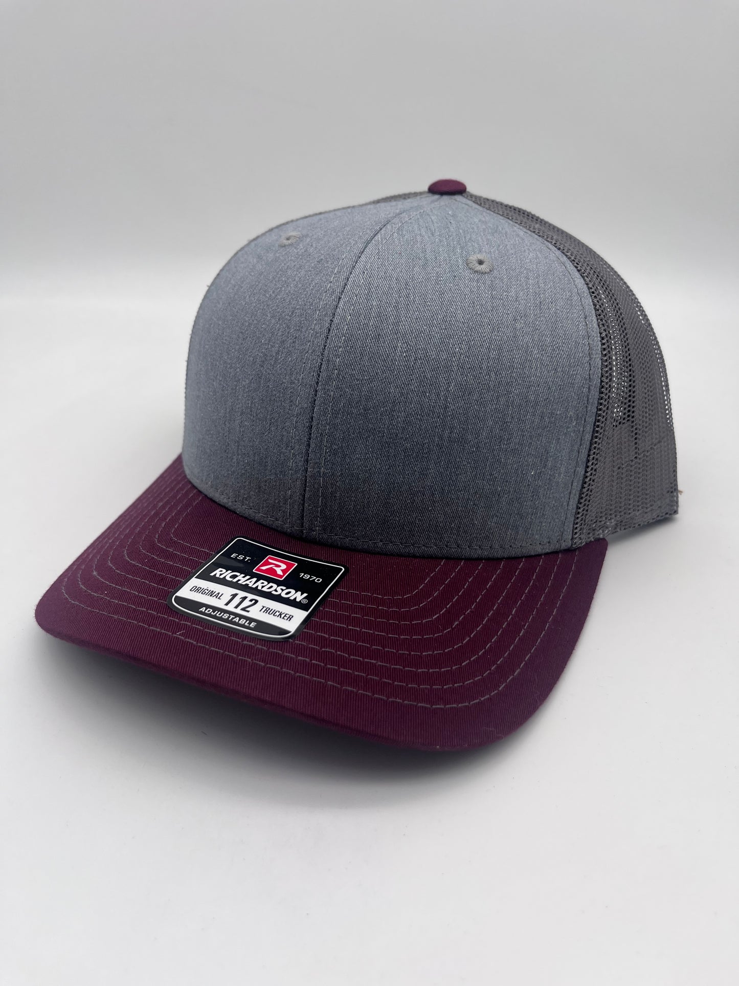 Heather Grey / Charcoal / Maroon - Richardson 112