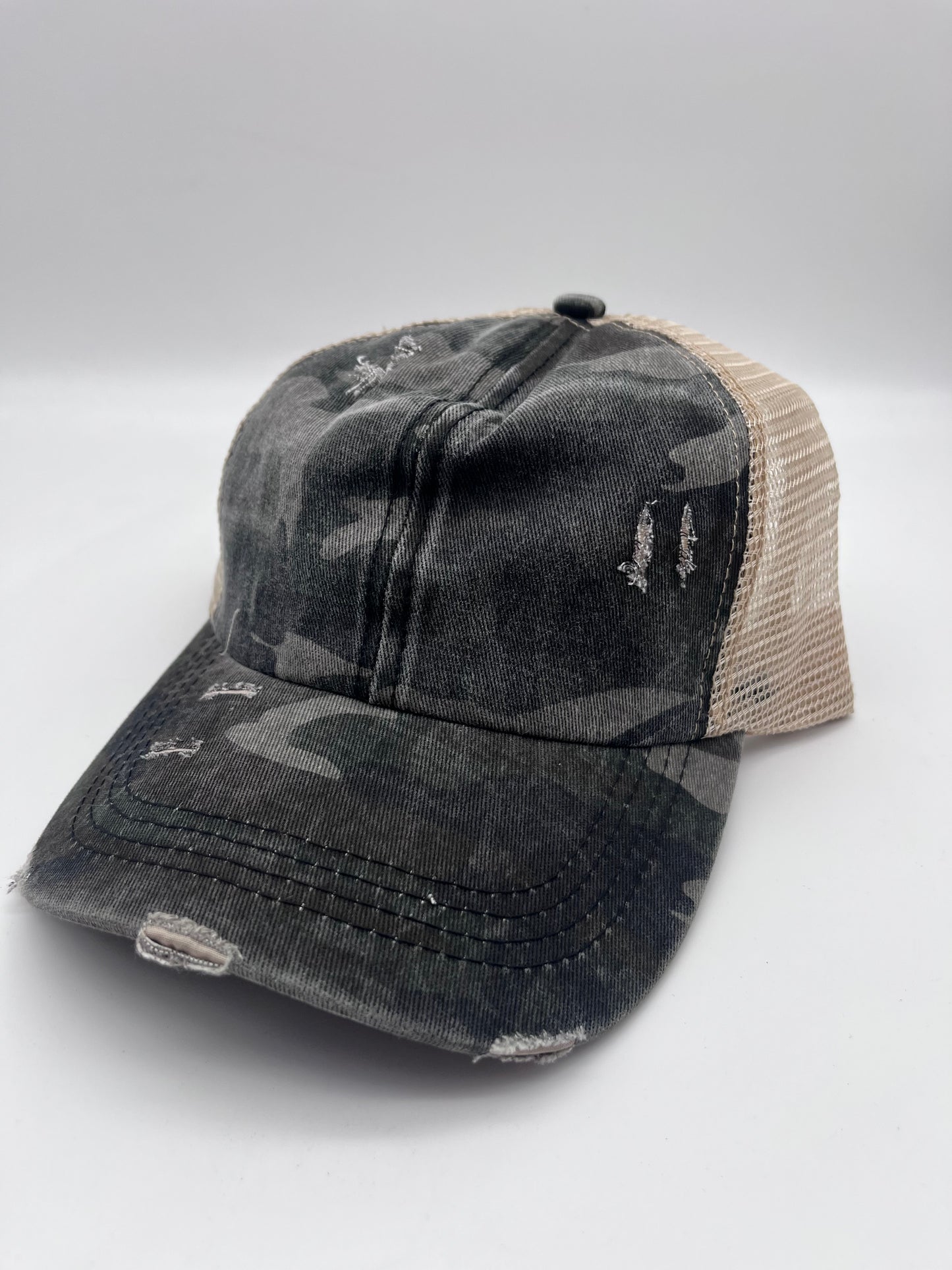 Worn Look Criss Cross Snap Back - Multiple Options