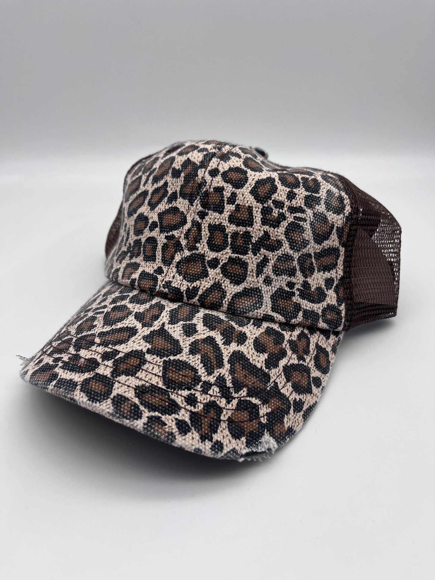 Leopard Ponytail Hat - Multiple Options