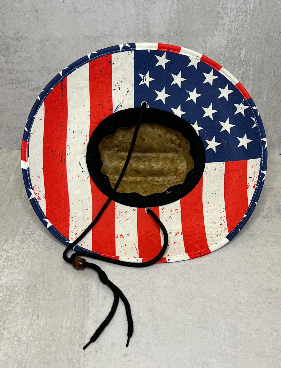 American Flag Straw Hat - Youth